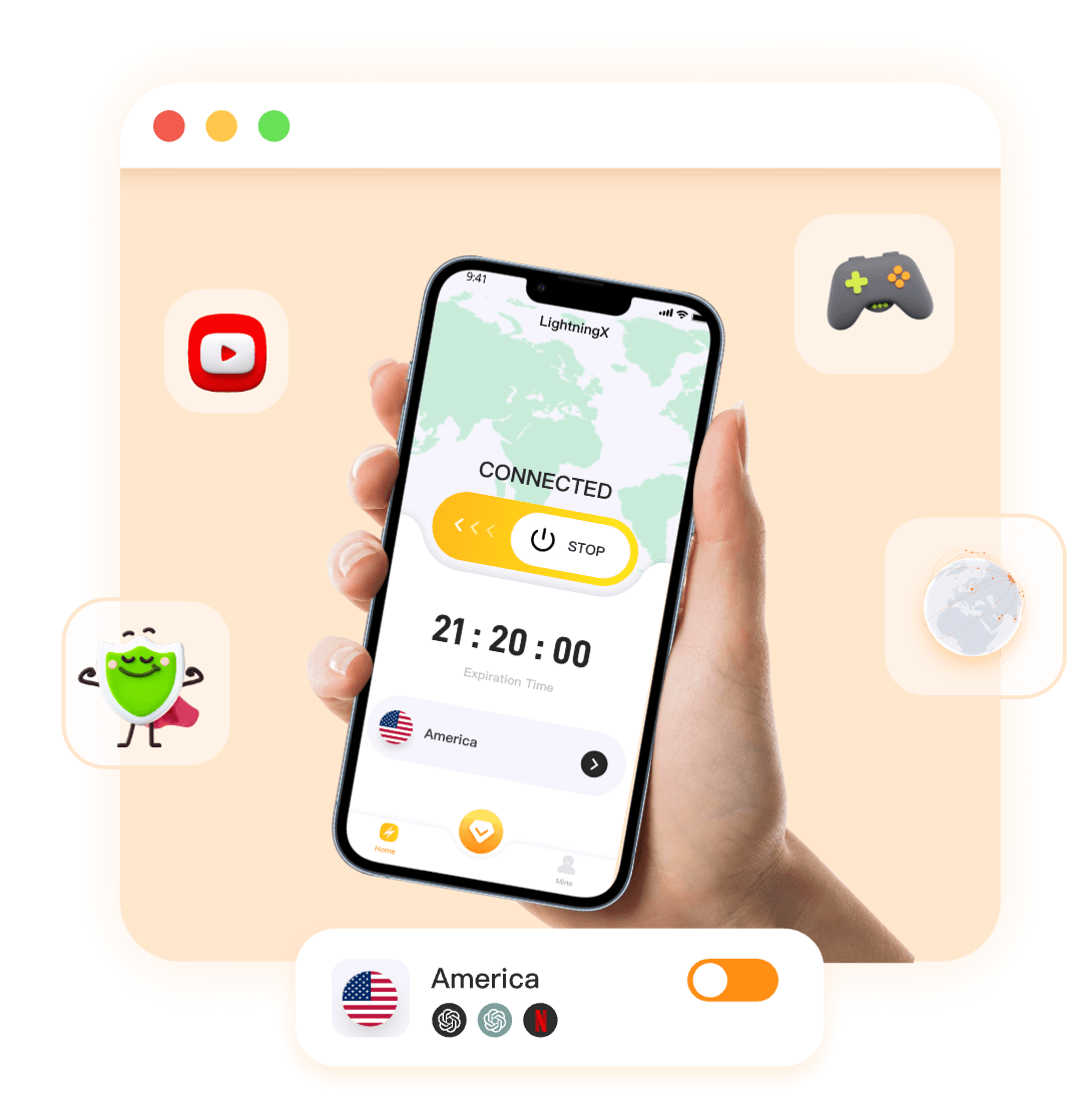 Sambungan Satu Klik untuk Pelayaran Tanpa Had dengan LightningX VPN